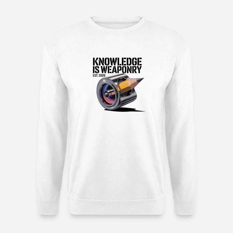 Knowledge is a weapon - Unisex Sweatshirt - white