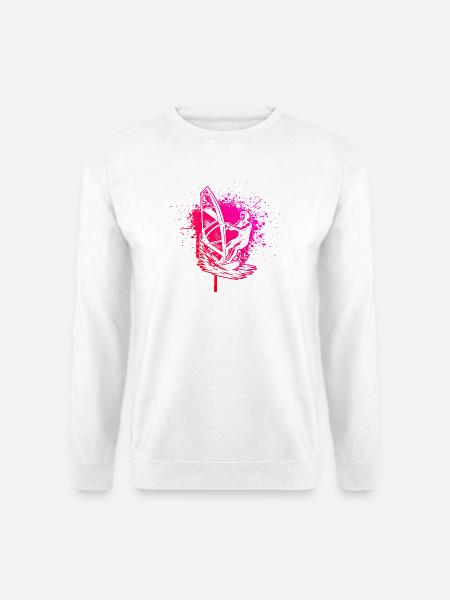 Kurz und klar Windsurfing - Unisex Pullover - Weiß
