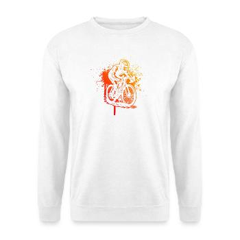 Ich liebe Roadbike cooles Motiv für Rennrad - Unisex Pullover - Weiß - Vorne - Alina (178cm) & Michal (187cm)