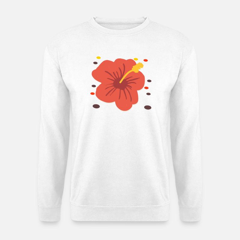 Hibiskus  - Unisex Pullover - Weiß