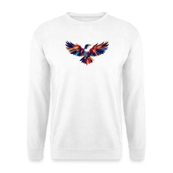 Bunter Adler abstrakter Feuervogel Flügel Kunst - Unisex Pullover - Weiß - Vorne