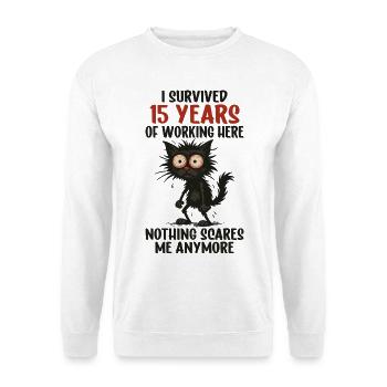 15 Year Company Anniversary Service Anniversary Work - Unisex Sweatshirt - white - Front