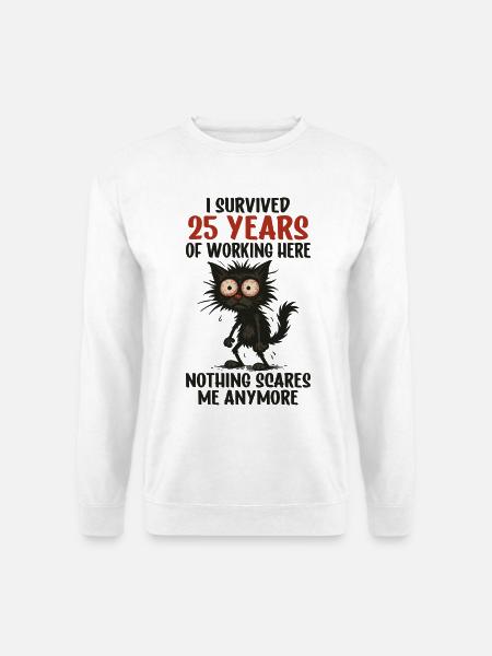 25 Jähriges Firmenjubiläum Dienstjubiläum Arbeit - Unisex Pullover - Weiß