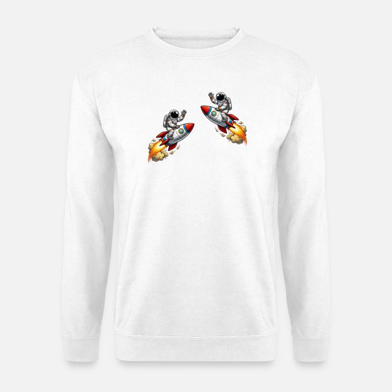 Astronauten Raketenabenteuer - Unisex Pullover - Weiß
