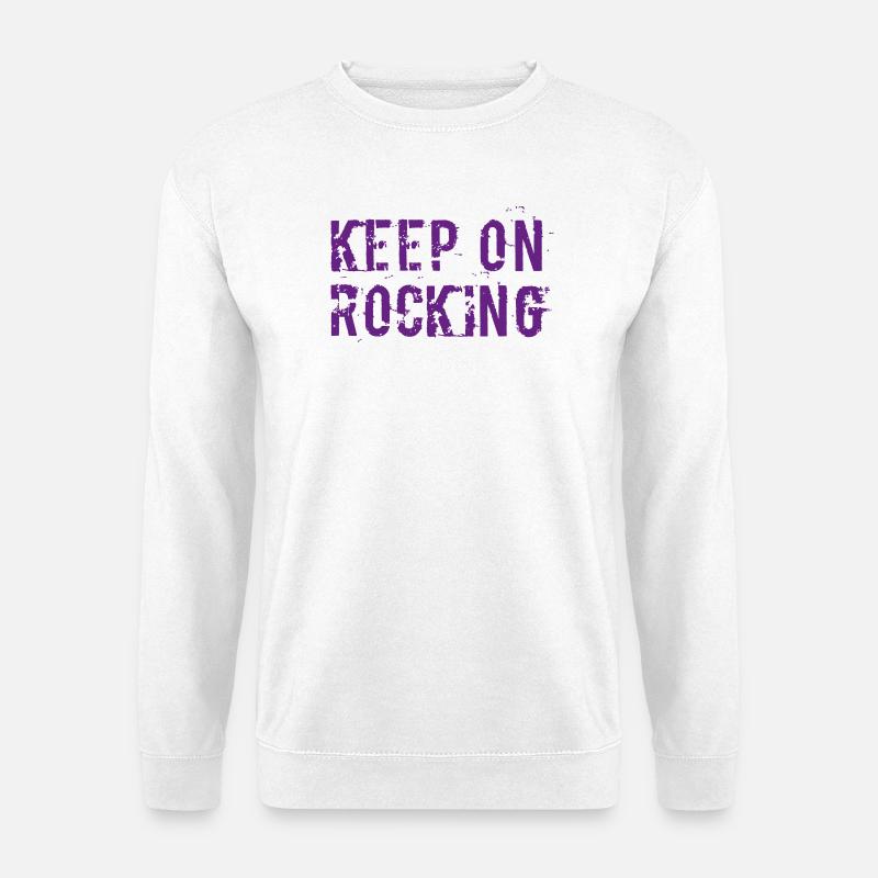 Keep on rocking - Unisex Pullover - Weiß