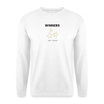 Les gagnants sont réduits à une citation motivationnelle minimale - Sweat-shirt Unisexe - blanc - Devant