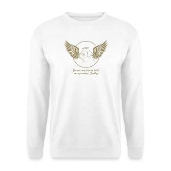 Pug Dog Cloud Angel Wings Farewell Mourning - Unisex Sweatshirt - white - Front
