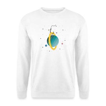 Planet on the hook (2/3) - Unisex Sweatshirt - white - Front