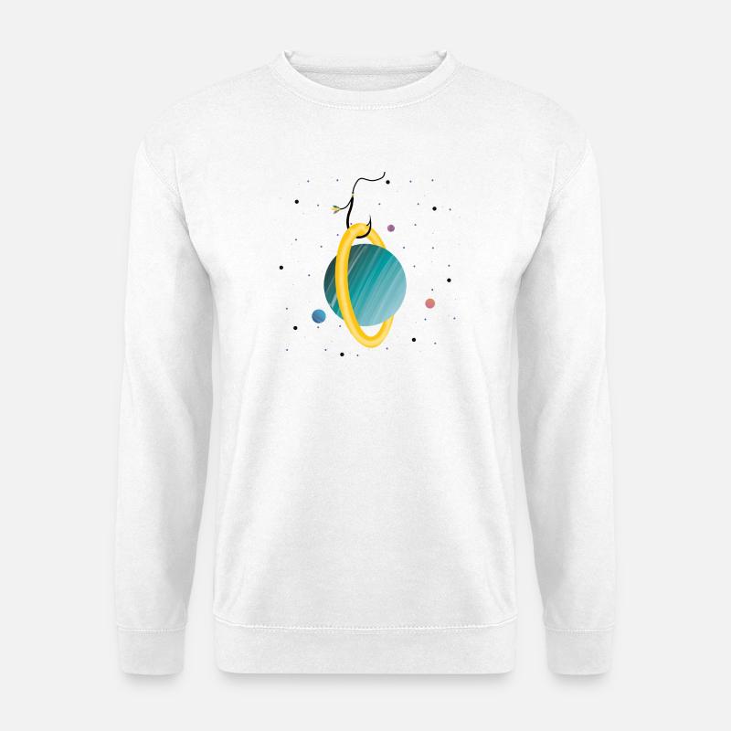 Planet am Haken (2/3) - Unisex Pullover - Weiß
