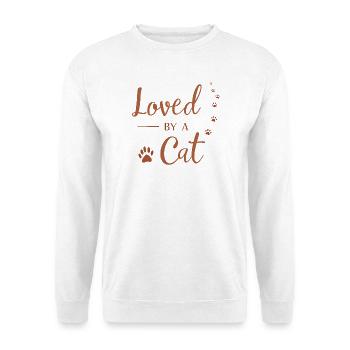 Loved by a Cat - Unisex Sweatshirt - white - Front