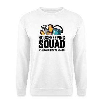 Lustiges Putzen Design - Unisex Pullover - Weiß - Vorne