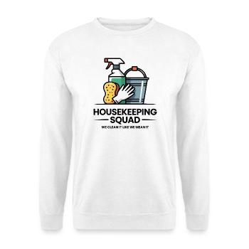Lustiges Putzen Design - Unisex Pullover - Weiß - Vorne
