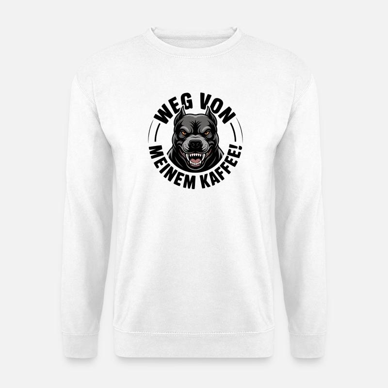 Wütender Hundekopf im Schwarz - Unisex Pullover - Weiß
