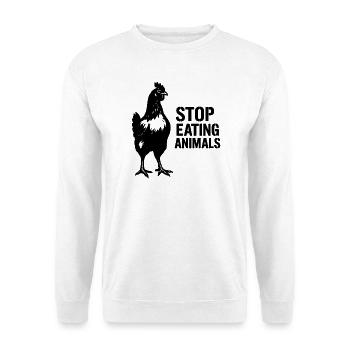 Conscience végane de l’image de Crow - Sweat-shirt Unisexe - blanc - Devant