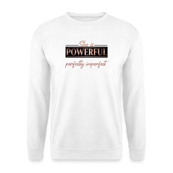 Puissant et parfaitement imparfait – Design Rose Gold - Sweat-shirt Unisexe - blanc - Devant