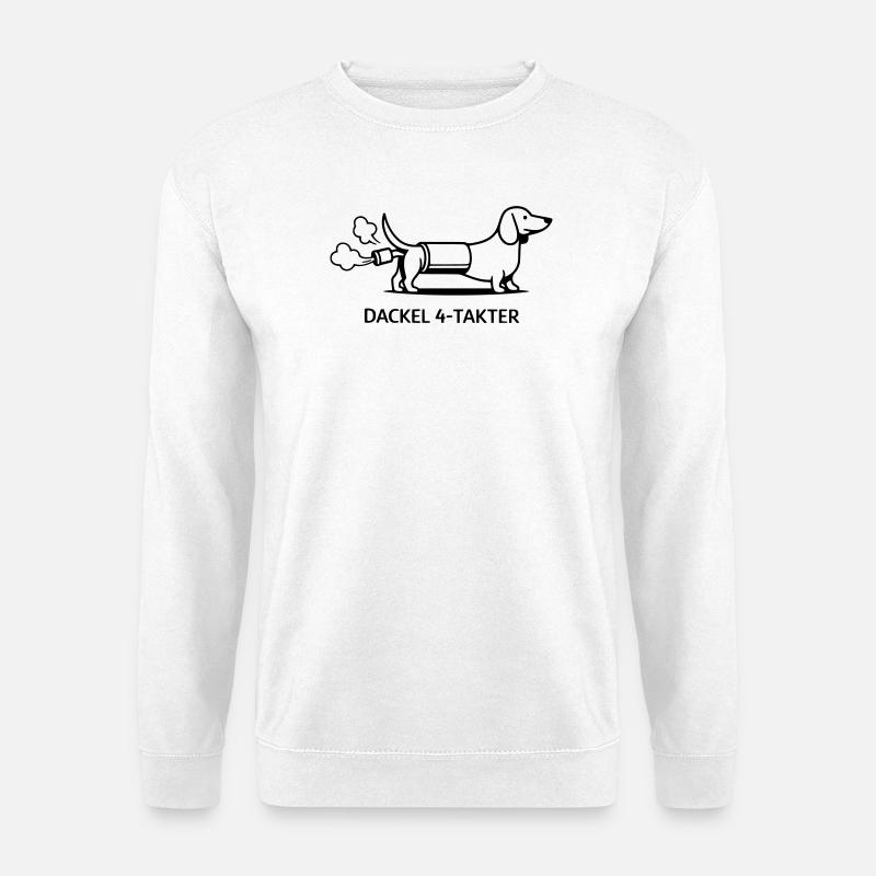 dackel viertakter gassi - Unisex Pullover - Weiß