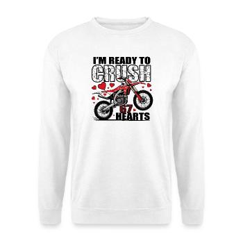 Crush Ready Moto Hearts - Unisex Pullover - Weiß - Vorne