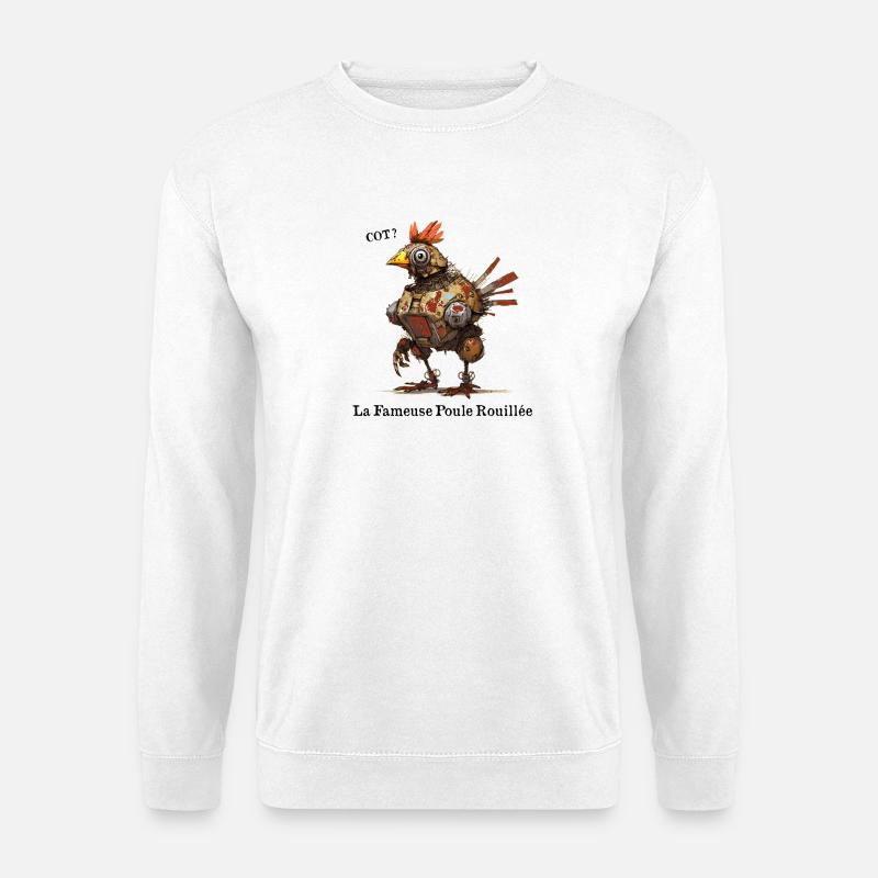 DIE BERÜHMTE ROSTIGE HUHN! - Unisex Pullover - Weiß