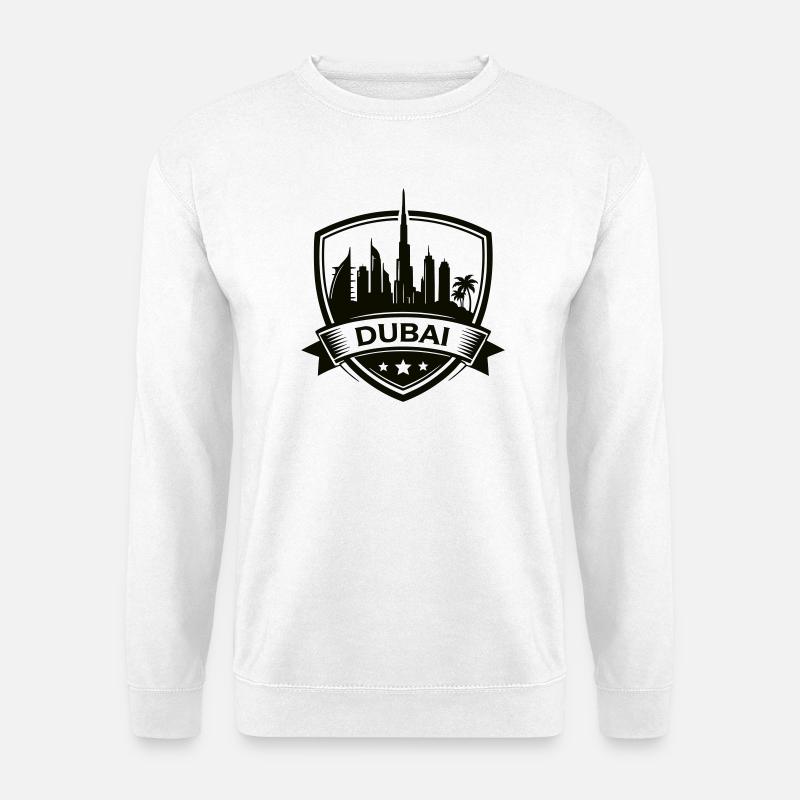 Dubai Skyline Shield - Unisex Sweatshirt - white
