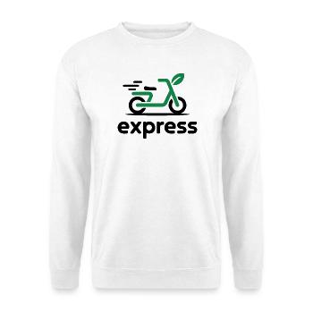 Eco Express Leaf Roller Logo - Unisex Pullover - Weiß - Vorne