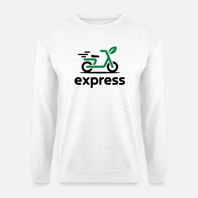 Eco Express Leaf Roller Logo - Unisex Pullover - Weiß