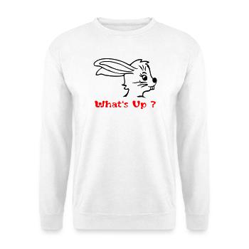 Hase im Osterstress - Unisex Pullover - Weiß - Vorne