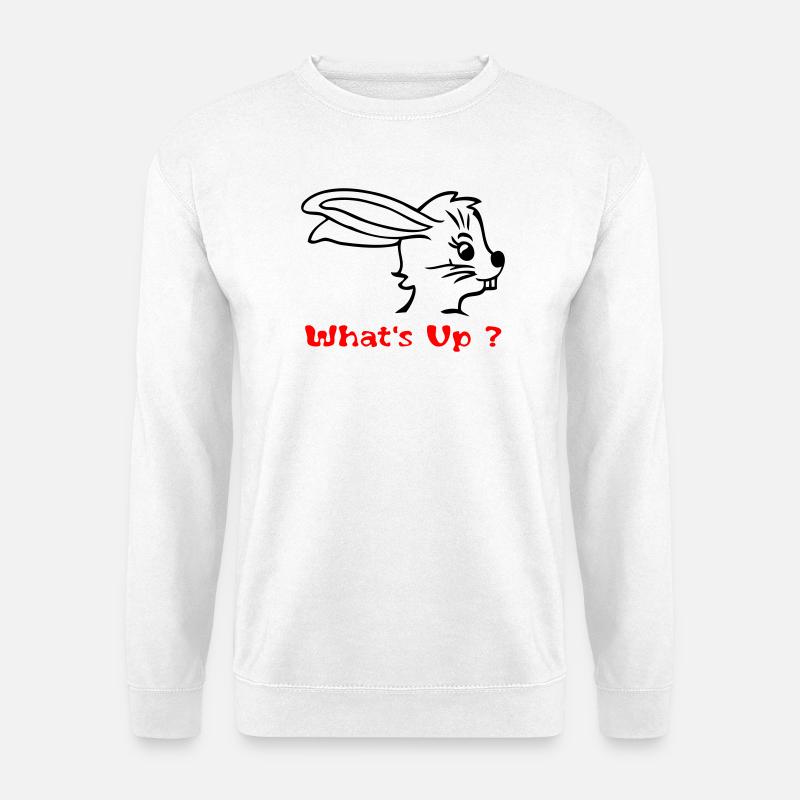 Hase im Osterstress - Unisex Pullover - Weiß