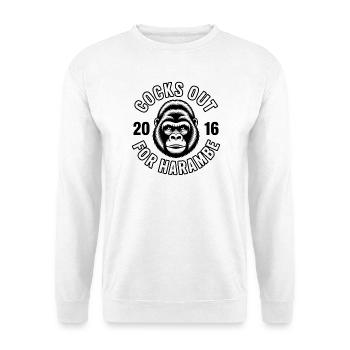 Dicks out for Harambe - Funny Meme T-Shirt - Unisex Sweatshirt - white - Front