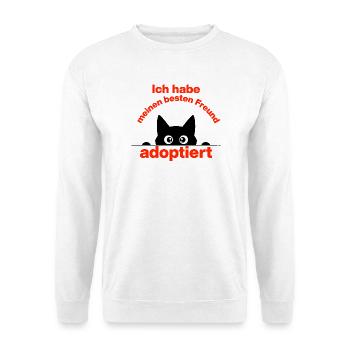 ICH HAB MEINEN BESTEN FREUND ADOPTIERT! - Unisex Pullover - Weiß - Vorne