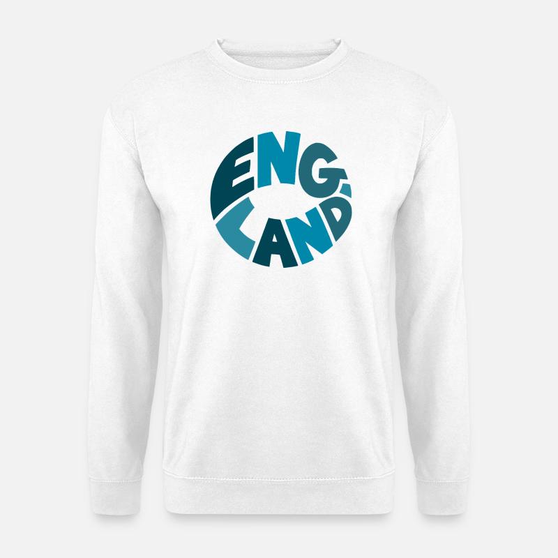 England Kreis Logo Typografie - Unisex Pullover - Weiß