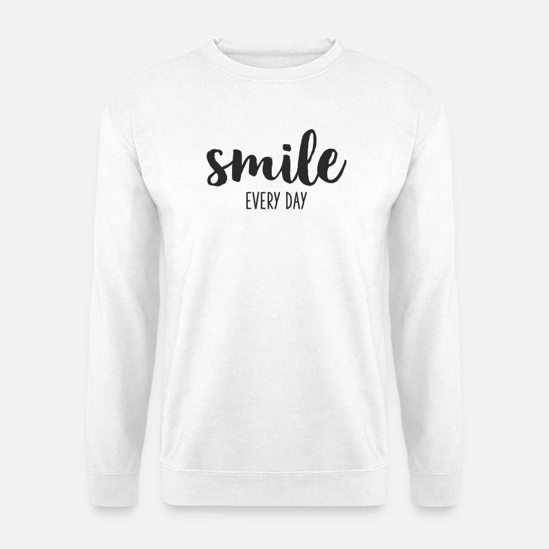 smile every day - Unisex Sweatshirt - white