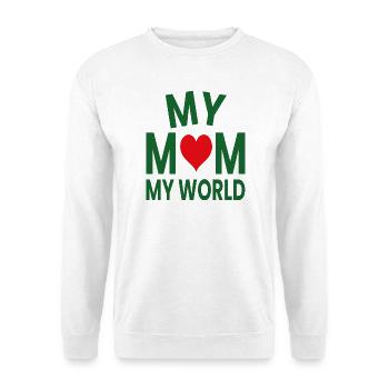 Ma mère, mon cœur d’amour du monde - Sweat-shirt Unisexe - blanc - Devant