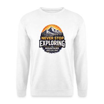 Always Exploring the Mountains - Unisex Sweatshirt - white - Front