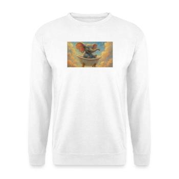 Elephant bath in the sky - Unisex Sweatshirt - white - Front