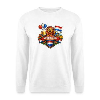 Logo joyeux de Holland - Sweat-shirt Unisexe - blanc - Devant