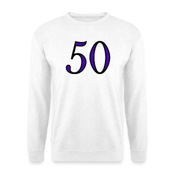 50. 50 JAHRE. 50-JÄHRIGES JUBILÄUM. 50-JÄHRIGES JUBILÄUM. - Unisex Pullover - Weiß - Vorne