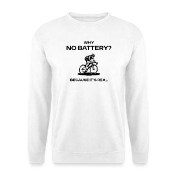 Cyclist silhouette - Unisex Pullover - Weiß - Vorne - Alina (178cm) & Michal (187cm)