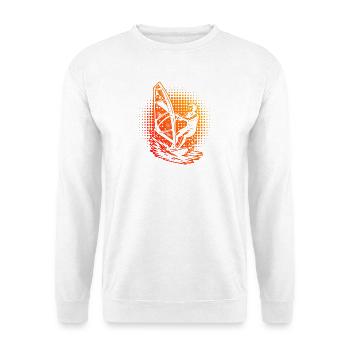 Kompaktes Windsurfing Design für Windsurf - Unisex Pullover - Weiß - Vorne - Alina (178cm) & Michal (187cm)