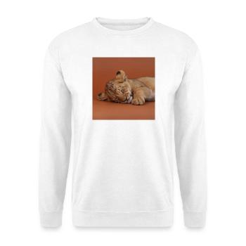 Petit guépard endormi - Sweat-shirt Unisexe - blanc - Devant