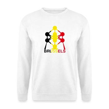Atomium Brussels – Ikone der belgischen Flagge - Unisex Pullover - Weiß - Vorne
