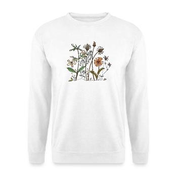 Blumen - Unisex Pullover - Weiß - Vorne