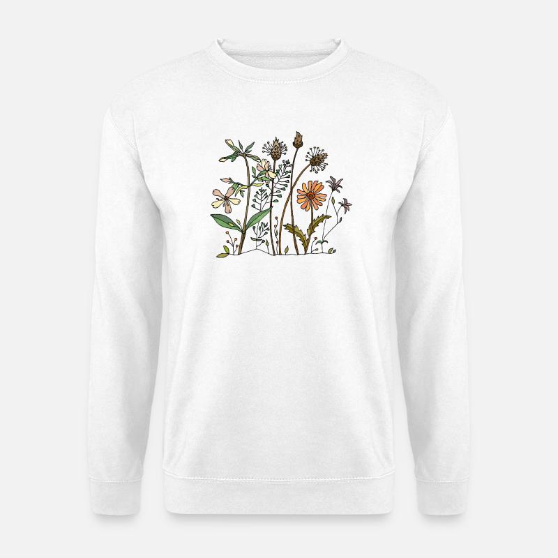 Blumen - Unisex Pullover - Weiß
