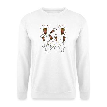 Blumen - Unisex Pullover - Weiß - Vorne