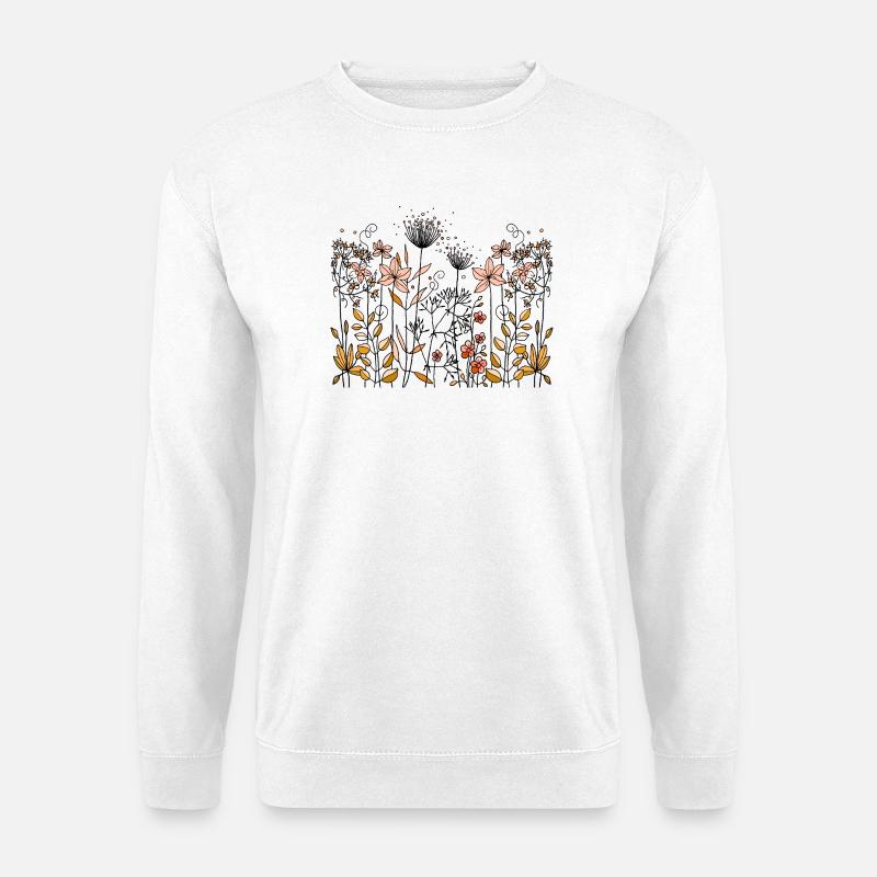 Blumen - Unisex Pullover - Weiß