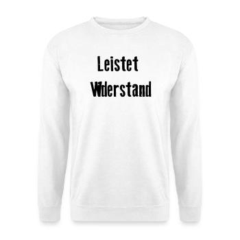 Leistet_wiederstand  - Unisex Pullover - Weiß - Vorne