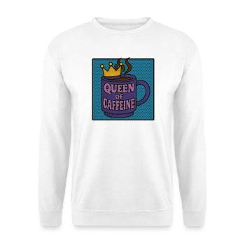 Reine de la caféine - Sweat-shirt Unisexe - blanc - Devant