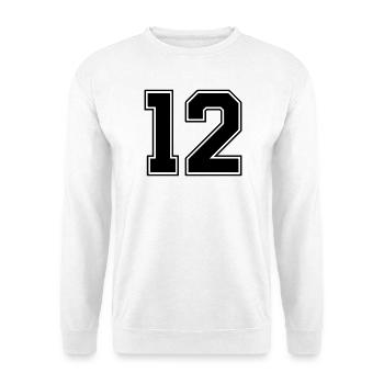 Numéro 12 - Sweat-shirt Unisexe - blanc - Devant