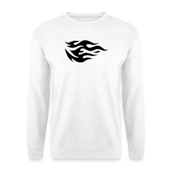 Flammes d’un feu - Sweat-shirt Unisexe - blanc - Devant