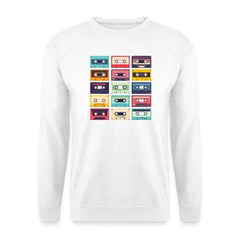 Cassettes Pop Art Pattern - Unisex Sweatshirt - white - Front