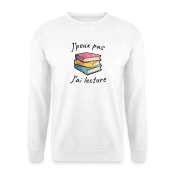 Leidenschaft fürs Lesen, kultivierte Menschen, das Lesen von Romanen - Unisex Pullover - Weiß - Vorne